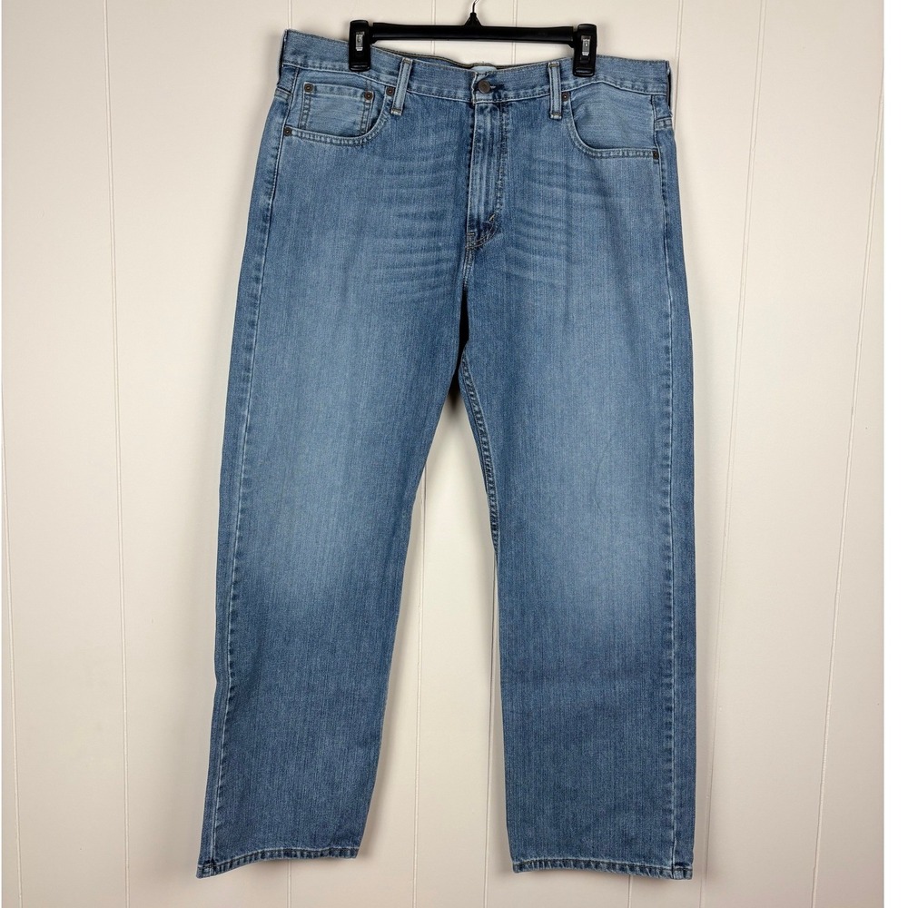 Levis 569 Loose Straight Jeans Mens 36x32 Blue Denim Medium Wash Y2K Relaxed Fit